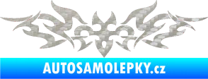 Samolepka Tetování 184 3D karbon stříbrný