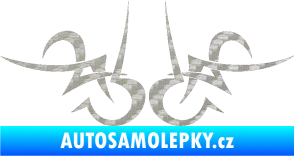 Samolepka Tetování 189 3D karbon stříbrný