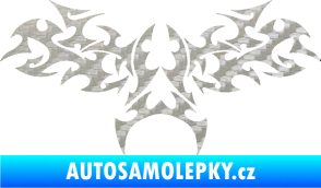 Samolepka Tetování 201 3D karbon stříbrný