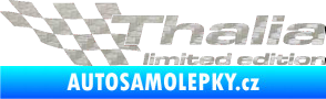 Samolepka Thalia limited edition levá 3D karbon stříbrný