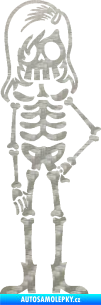 Samolepka The Bone Family Slečna 3D karbon stříbrný