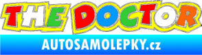 Samolepka The Doctor barevná - Valentino Rossi 3D karbon stříbrný