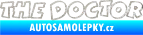 Samolepka The Doctor obrys 3D karbon stříbrný
