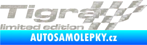 Samolepka Tigra limited edition pravá 3D karbon stříbrný