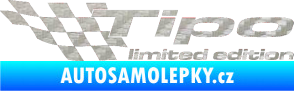 Samolepka Tipo limited edition levá 3D karbon stříbrný