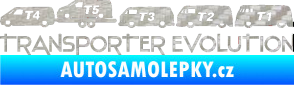 Samolepka Transporter evolution - levá 3D karbon stříbrný