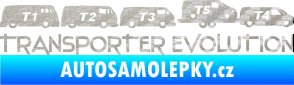 Samolepka Transporter evolution - pravá 3D karbon stříbrný