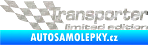 Samolepka Transporter limited edition levá 3D karbon stříbrný