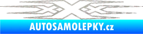 Samolepka Triple x 3D karbon stříbrný