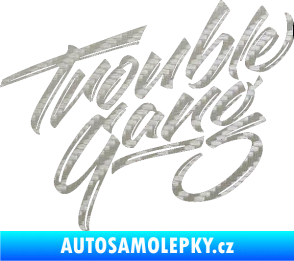 Samolepka Trouble Gang - Marpo 3D karbon stříbrný