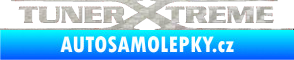 Samolepka Tuner extreme plny 3D karbon stříbrný
