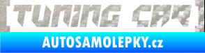 Samolepka Tuning car 3D karbon stříbrný