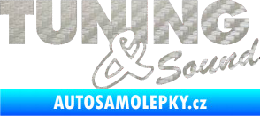 Samolepka Tuning sound 3D karbon stříbrný