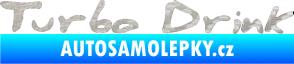 Samolepka Turbo drink 3D karbon stříbrný