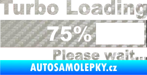 Samolepka Turbo loading 3D karbon stříbrný