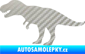 Samolepka Tyrannosaurus Rex 001 levá 3D karbon stříbrný