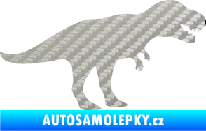 Samolepka Tyrannosaurus Rex 001 pravá 3D karbon stříbrný