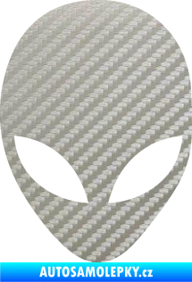 Samolepka UFO 002 3D karbon stříbrný