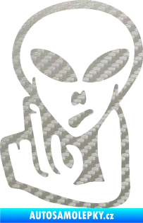 Samolepka UFO 008 levá 3D karbon stříbrný