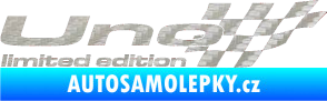 Samolepka Uno limited edition pravá 3D karbon stříbrný