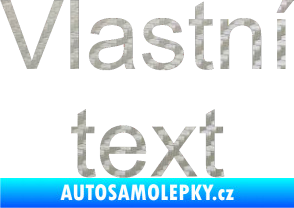 Samolepka Vlastní text - Arial 3D karbon stříbrný