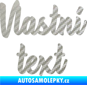 Samolepka Vlastní text - Astonia 3D karbon stříbrný