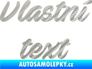 Samolepka Vlastní text - Ave Fedan 3D karbon stříbrný