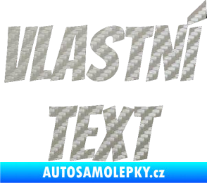 Samolepka Vlastní text - Bangers 3D karbon stříbrný