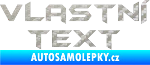 Samolepka Vlastní text - Batman 3D karbon stříbrný