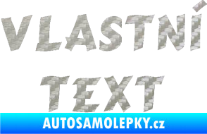 Samolepka Vlastní text - Cancun 3D karbon stříbrný