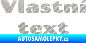 Samolepka Vlastní text - Chango 3D karbon stříbrný