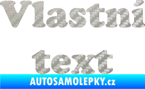 Samolepka Vlastní text - Cooper Black 3D karbon stříbrný