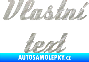 Samolepka Vlastní text - Deftone 3D karbon stříbrný