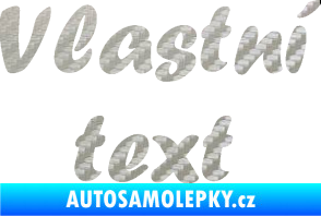 Samolepka Vlastní text - Forte 3D karbon stříbrný