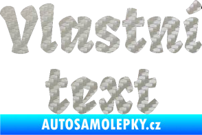 Samolepka Vlastní text - Fruktur 3D karbon stříbrný