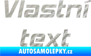 Samolepka Vlastní text - Hemi Head 3D karbon stříbrný