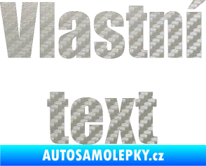 Samolepka Vlastní text - Impact 3D karbon stříbrný