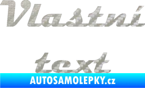 Samolepka Vlastní text - Magneto 3D karbon stříbrný