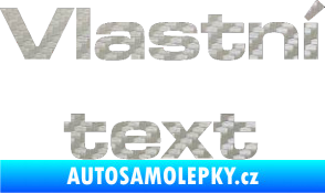 Samolepka Vlastní text - Microgramma 3D karbon stříbrný
