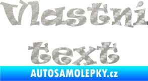 Samolepka Vlastní text - Ravie 3D karbon stříbrný