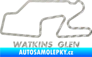Samolepka Okruh Watkins Glen International 3D karbon stříbrný
