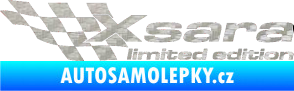 Samolepka Xsara limited edition levá 3D karbon stříbrný