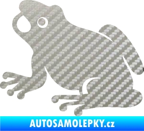 Samolepka Žába 007 levá 3D karbon stříbrný