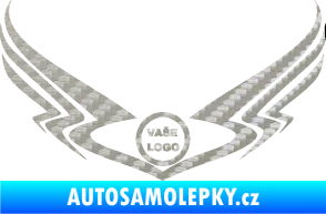 Samolepka Znak Tetování 003 3D karbon stříbrný