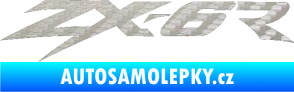 Samolepka ZX 6R 3D karbon stříbrný