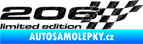 Samolepka 206 limited edition pravá 3D karbon černý