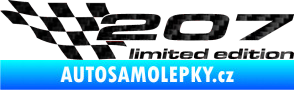 Samolepka 207 limited edition levá 3D karbon černý