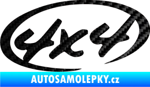 Samolepka 4x4 varianta 011 3D karbon černý