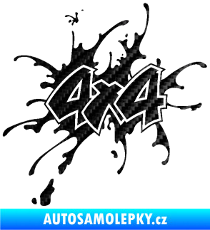 Samolepka 4x4 varianta 020 3D karbon černý