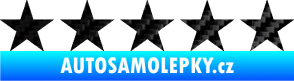 Samolepka 5 star deluxe hvězdy 3D karbon černý